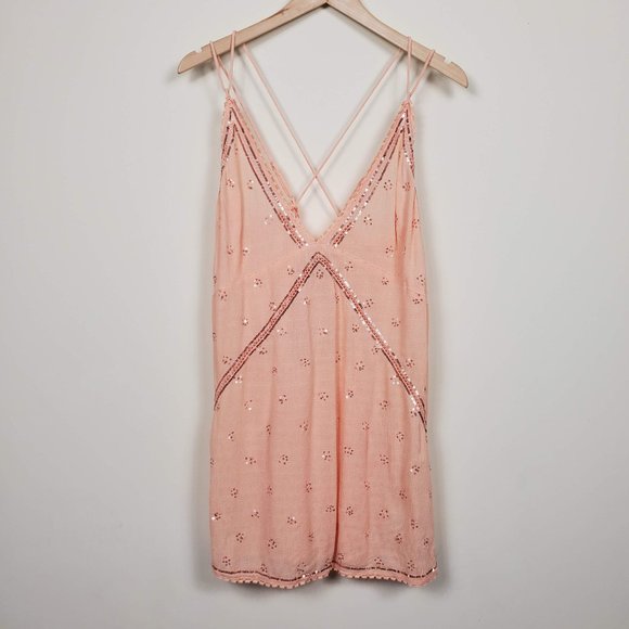 Free People Dresses & Skirts - NWT Free People Embellished Swing Mini Dress Sz XS